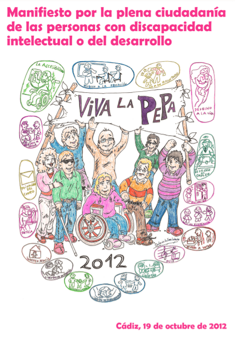 portada Manifiesto por la plena ciudadanía de las personas con discapacidad intelectual o del desarrollo. 2012