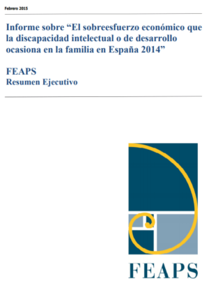 Ver Informe sobre El sobreesfuerzo económico que la discapacidad intelectual o de desarrollo ocasiona en la familia en España 2014