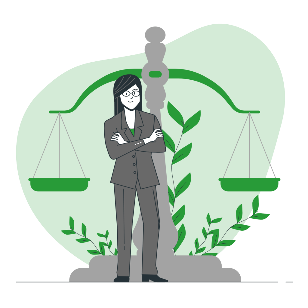 ilustración justicia abogada abogado balanza