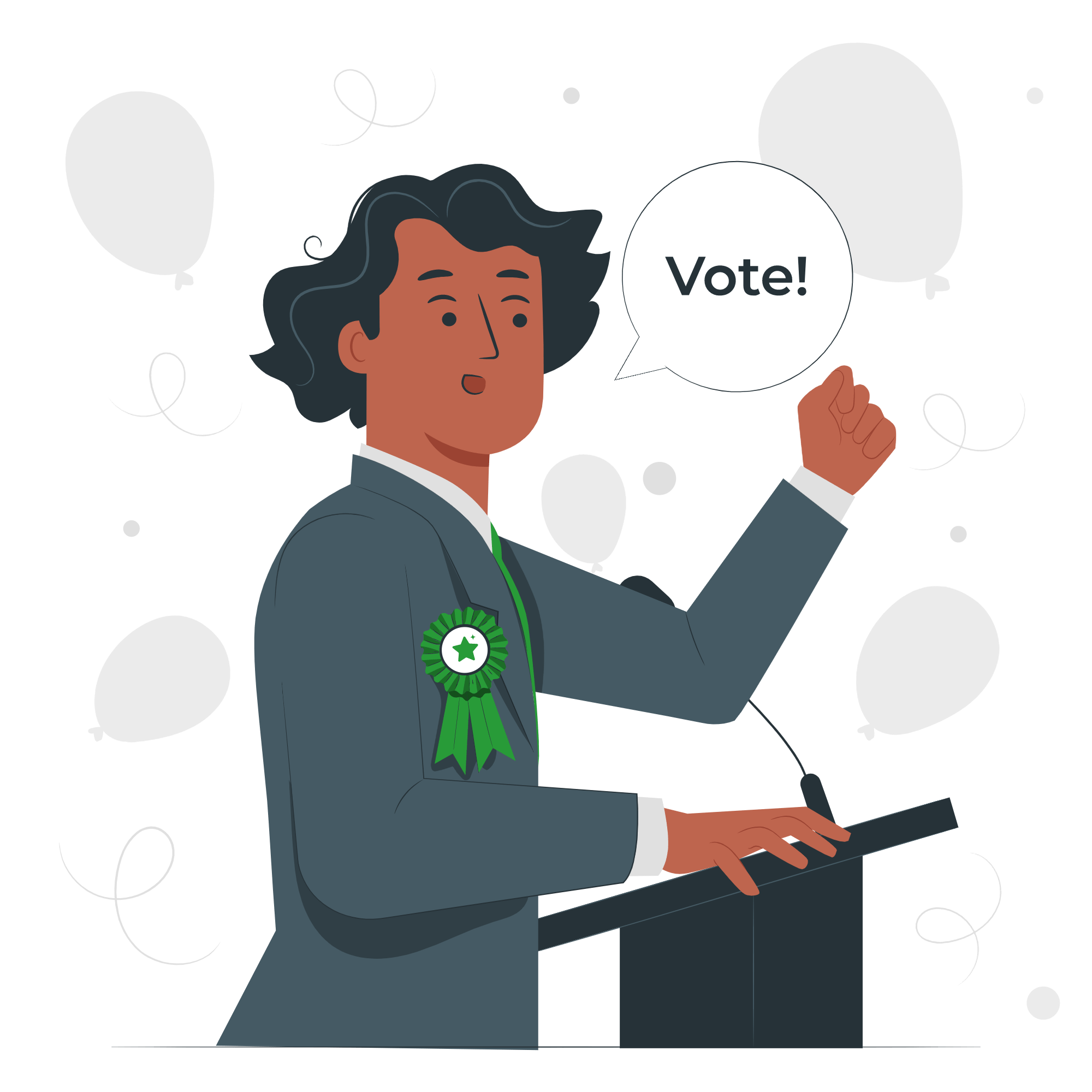 ilustración política votar elecciones voto