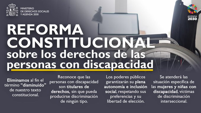 Ir a : Reforma del artículo 49 de la Constitución Española en Lectura fácil