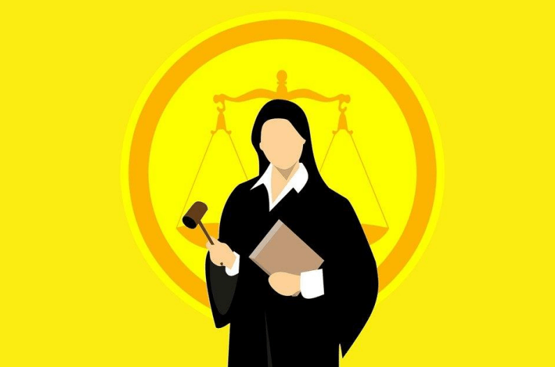ilustración jueza juez justicia juicio