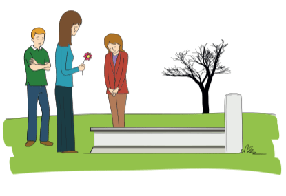 ilustración entierro duelo