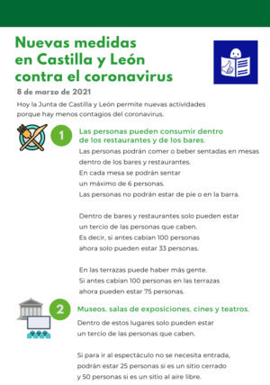 Ver Medidas contra el coronavirus de la Junta de Castilla y León. 8 de marzo de 2021