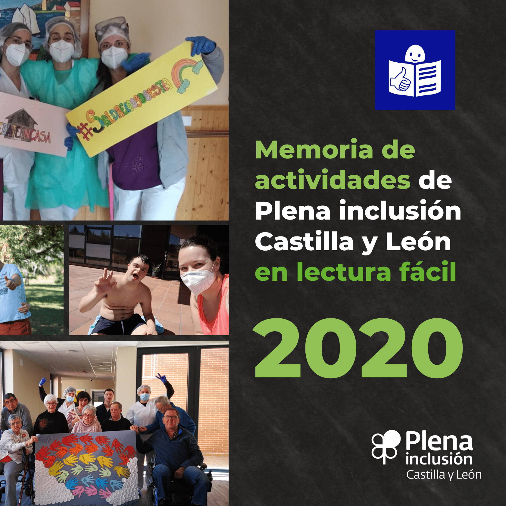 portada Memoria de actividades 2020 de Plena inclusión Castilla y León en lectura fácil