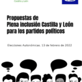 portada Propuestas de Plena inclusión Castilla y León a los partidos políticos en lectura fácil