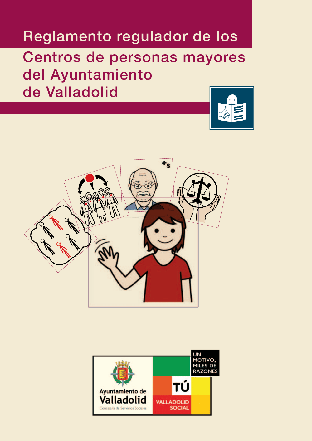 portada Reglamento regulador de los Centros de personas mayores del Ayuntamiento de Valladolid lectura fácil
