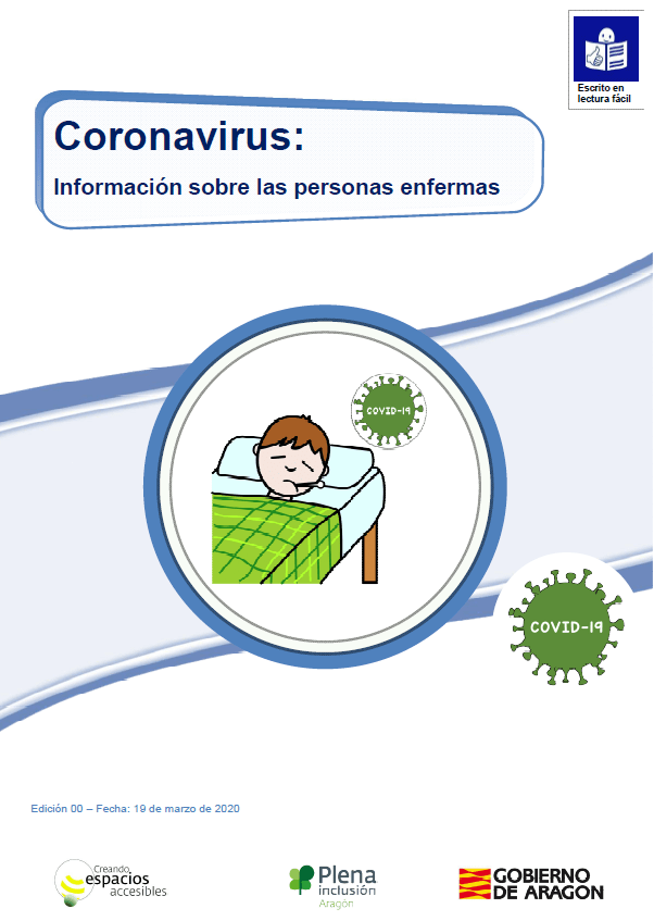 portada coronavirus información personas enfermas lectura fácil aragón