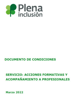 Ver Documento de condiciones: acciones formativas y acompañamiento a profesionales