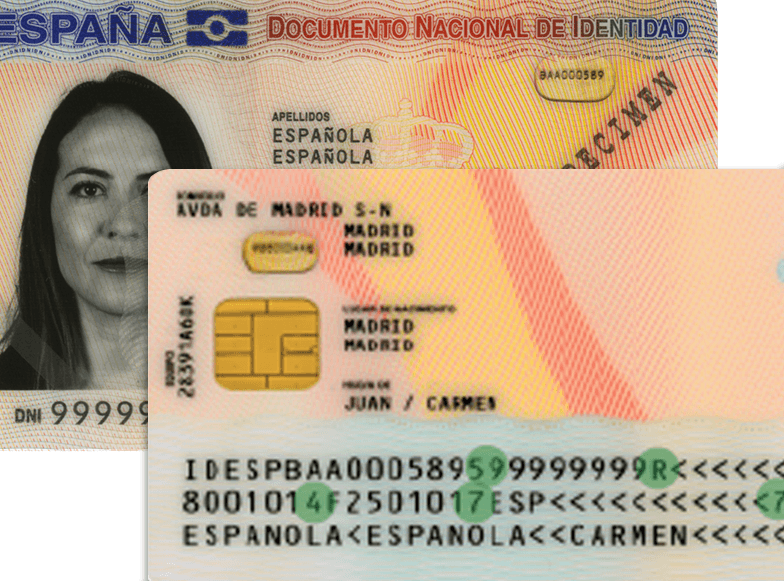 foto dni carnet identidad carné documento nacional