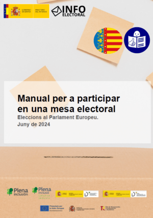 Ver Manual de mesa. Elecciones europeas 2024. Valenciano. Lectura fácil